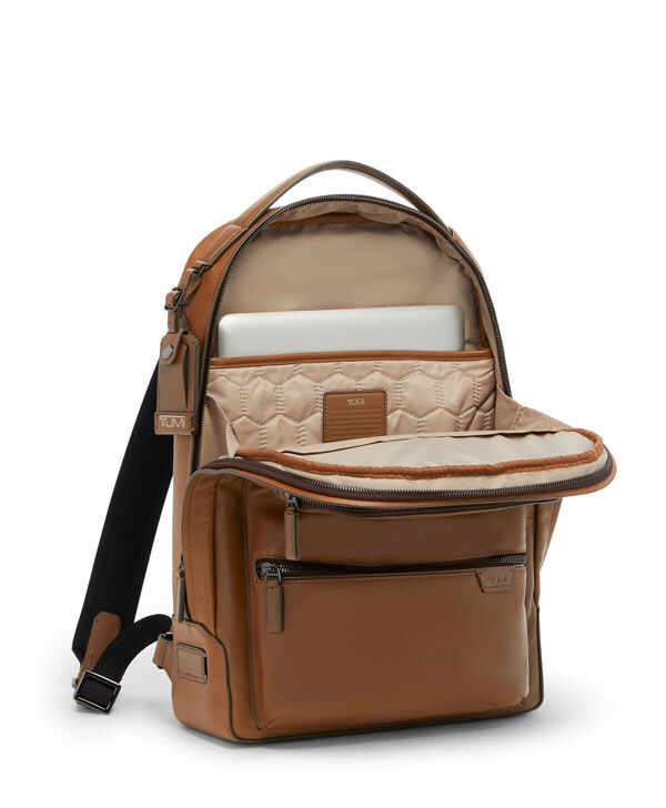 Tumi online leather backpack