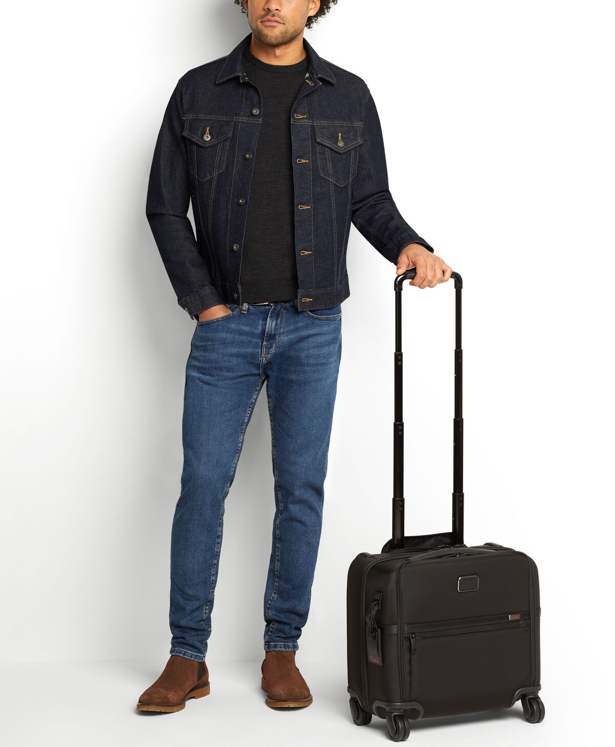 TUMI Alpha 3 COMPACT 4 WHL BRIEF Black