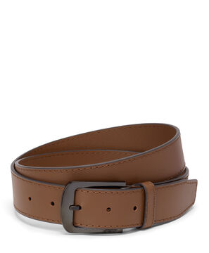 Belts Leren riem met afgeronde hoeken, 35mm