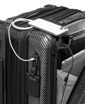 Uitbreidbare handbagagekoffer met 4 wielen en voorvak (continentaal) Tegra-Lite