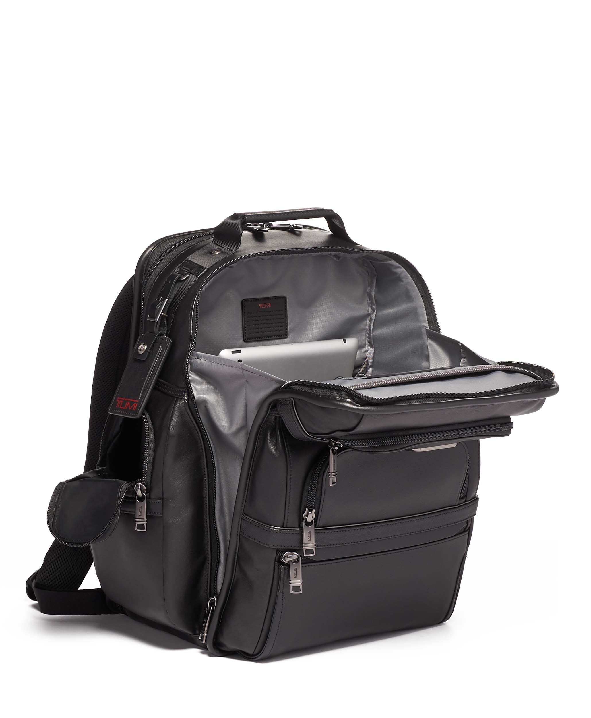 tumi leather laptop bag