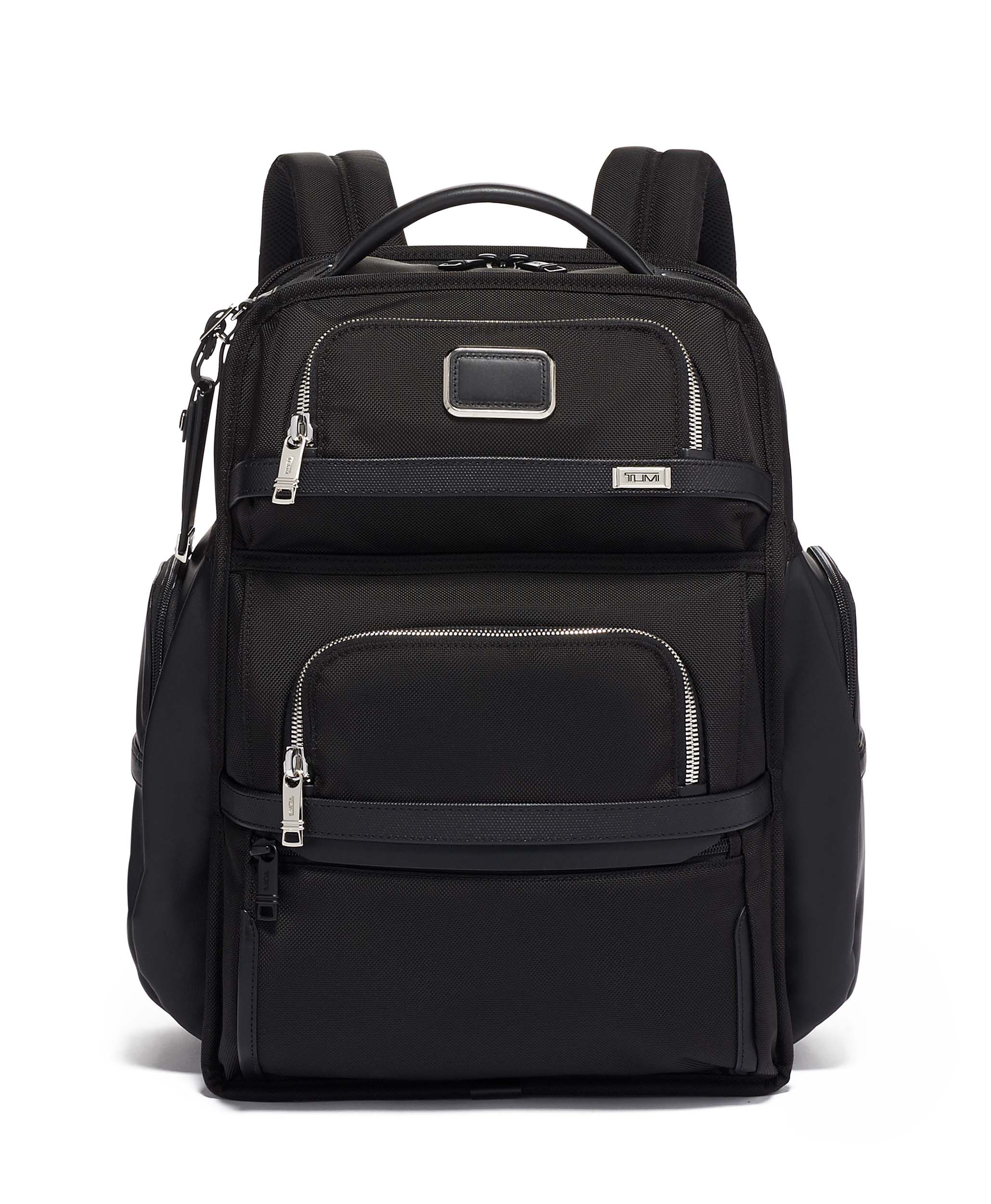 tumi mens leather backpack