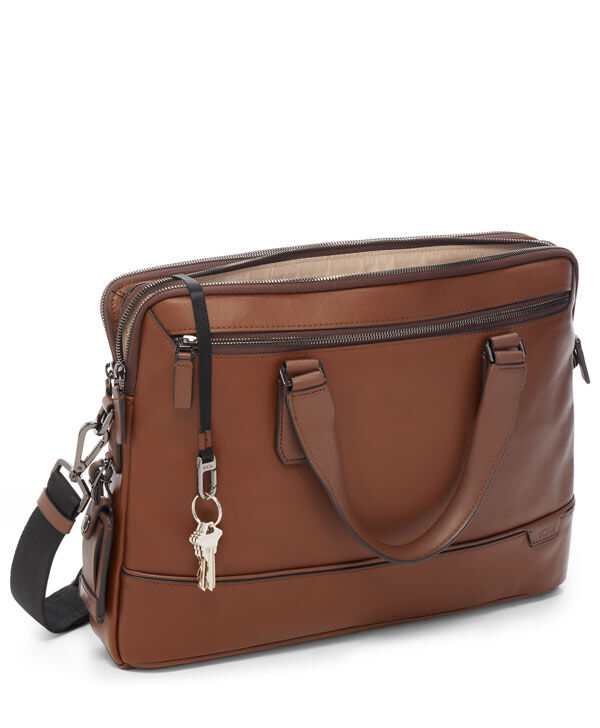 Harrison Sycamore Slim Brief Brown | TUMI Netherlands