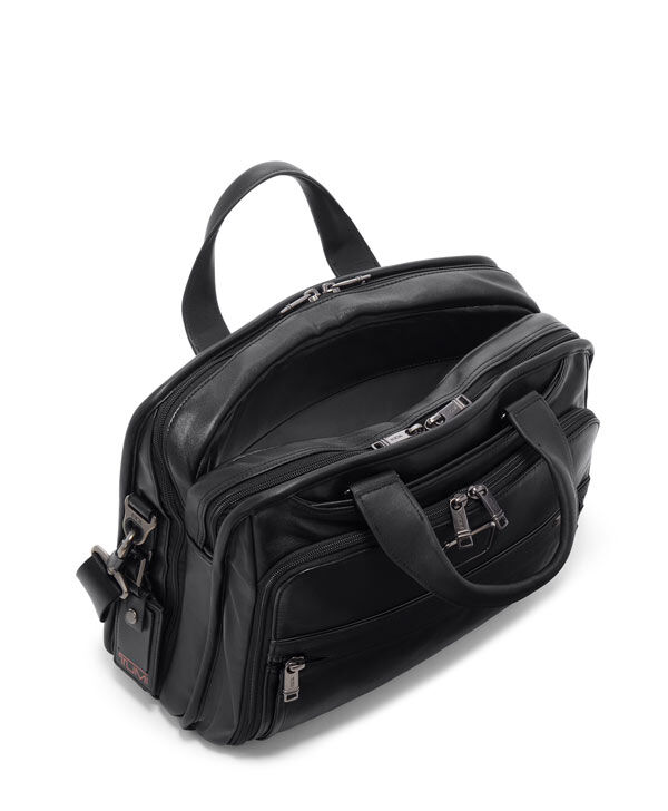 Tumi laptop bag leather sale