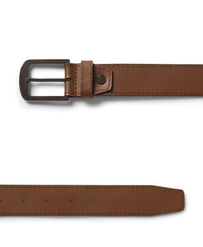 Belts Leren riem met afgeronde hoeken, 35mm