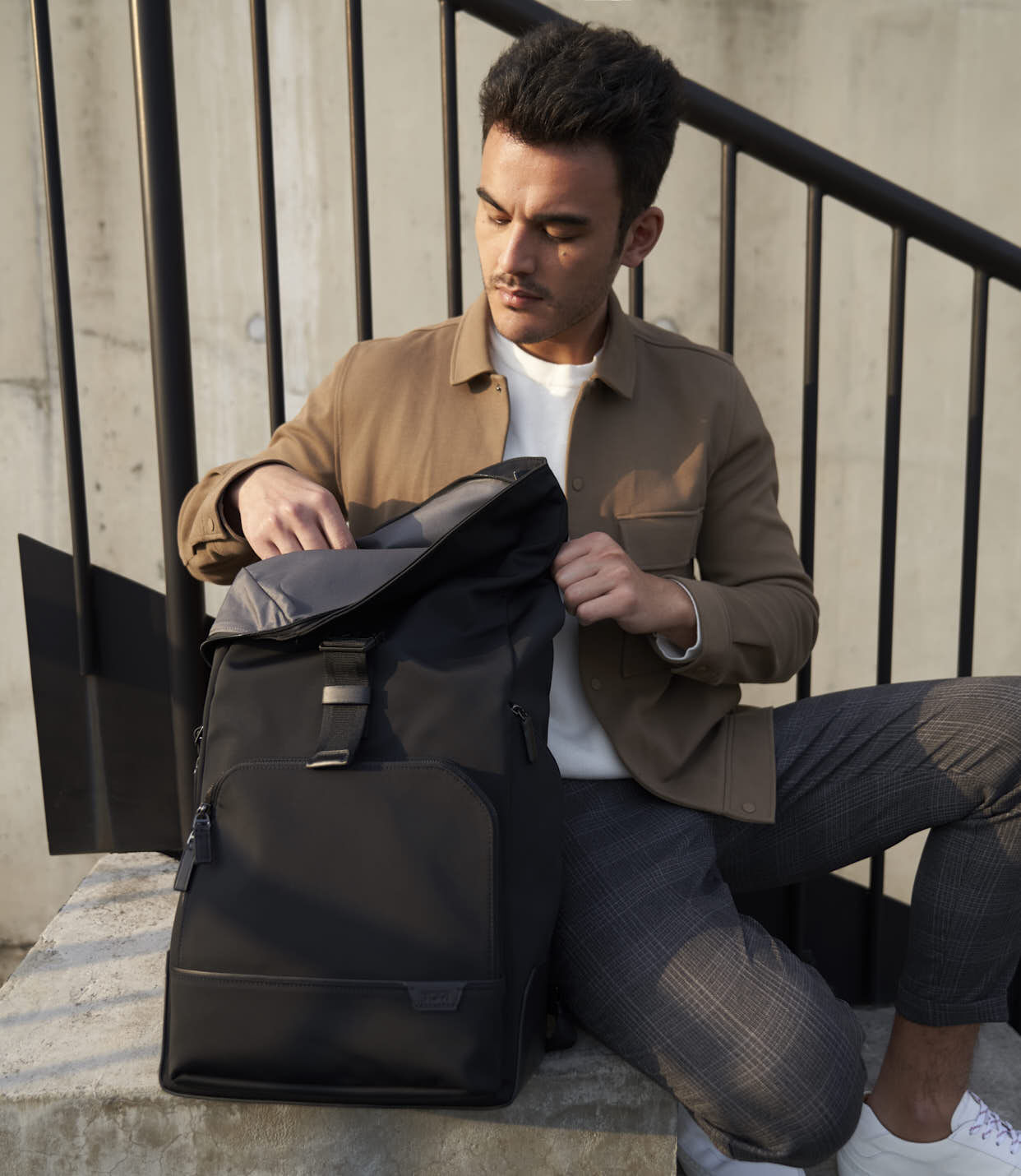 Tumi roll discount top backpack